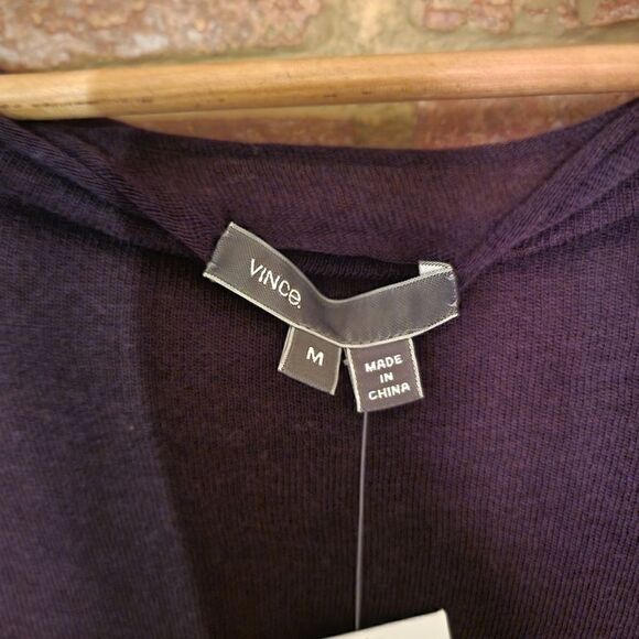 Vince Wool Blend Boatneck Sweater Dark Purple NWT - Picture 3 of 6